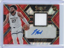 2022-23 Panini Select Asia DAVID RODDY RC Rookie Red Wave Jersey AUTO Autograph