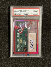 2019 Donruss Harrison Bader #BI-HB Bleachers Inc Red Auto PSA 10 Pop 1 Yankees