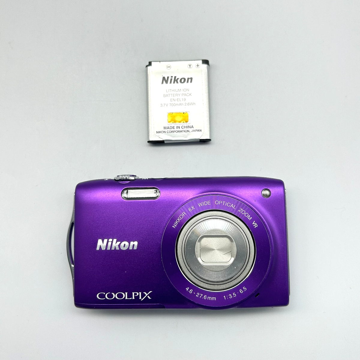 美品★バッテリーなしNikon COOLPIX S3300 コンデジ パープル 美品☆バッテリーなしNikon COOLPIX S3300 コンデジ パープル