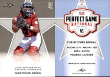 CHRISTOPHER BERNAL 2020 LEAF PERFECT GAME NATIONAL SHOWCASE ROOKIE CARD #121