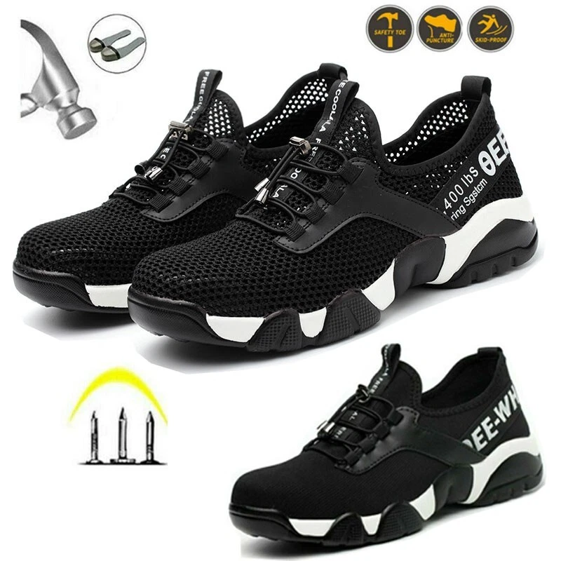 Safety Shoes Mens Womens Trainers Steel Toe Cap Lightweight Work Boots Shoes