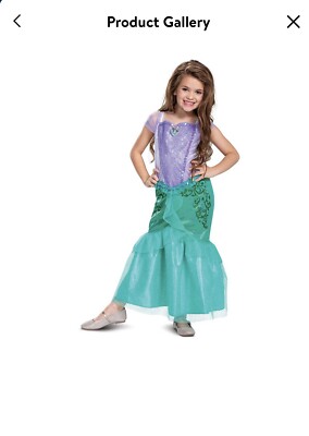 Little Mermaid Ariel Deluxe Child Halloween Costume Dress up 4-6x