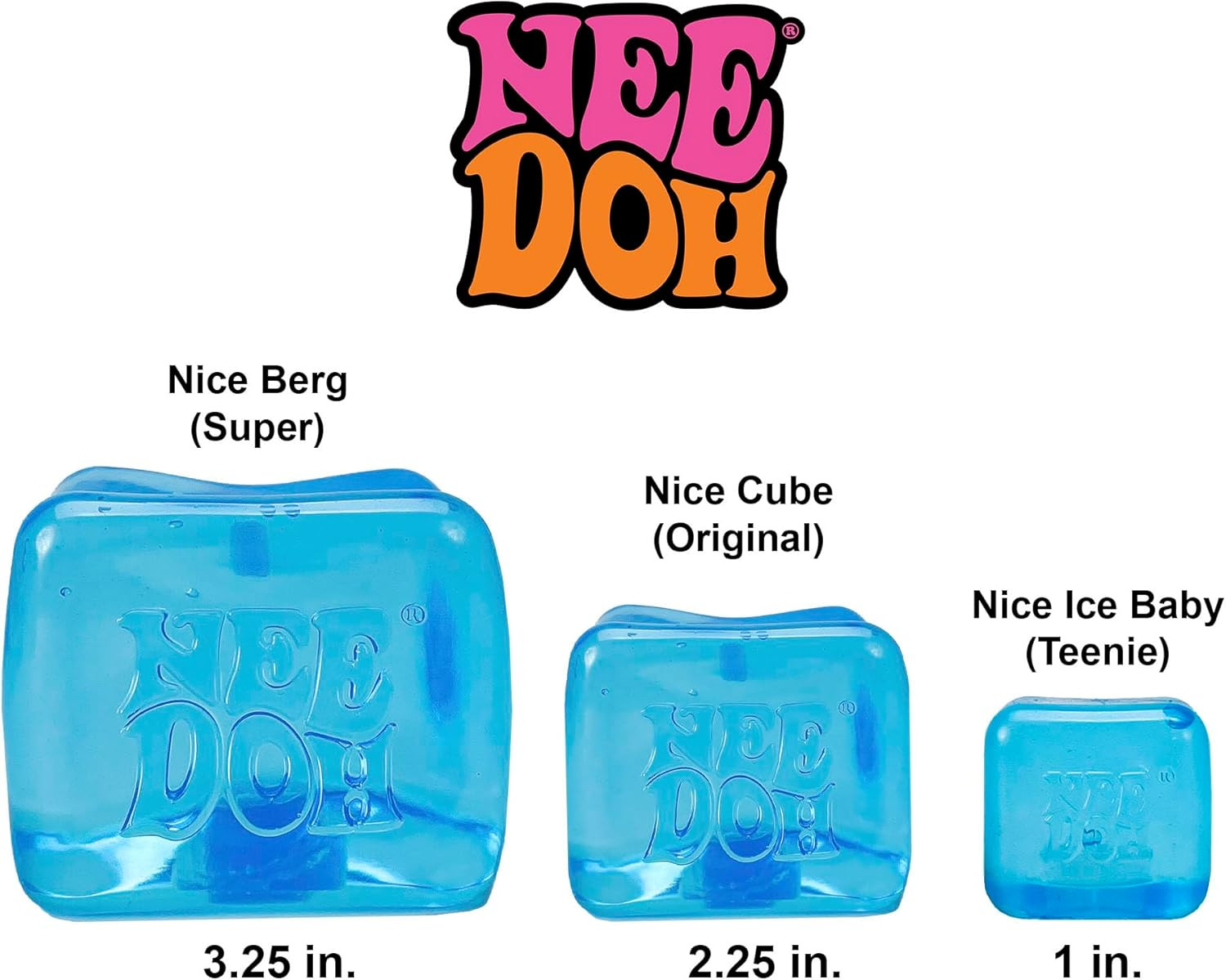 Schylling Needoh Nice Ice Baby - Sensory Squeeze Toy - Super Solid Squish - 1.25
