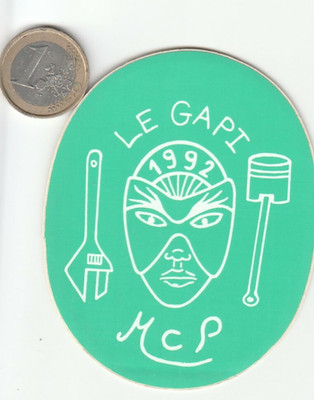 STICKERS . Moto Club LE GAPI 1992 . MCP
