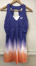 Yonex Purple Orange Tennis Badminton Pickle Ball Open Back Mini Dress Size M
