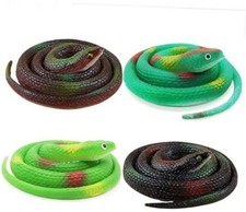 4 Packs Realistic Rubber Snake Set-Plastic Forest Snakes Realistic Rubber