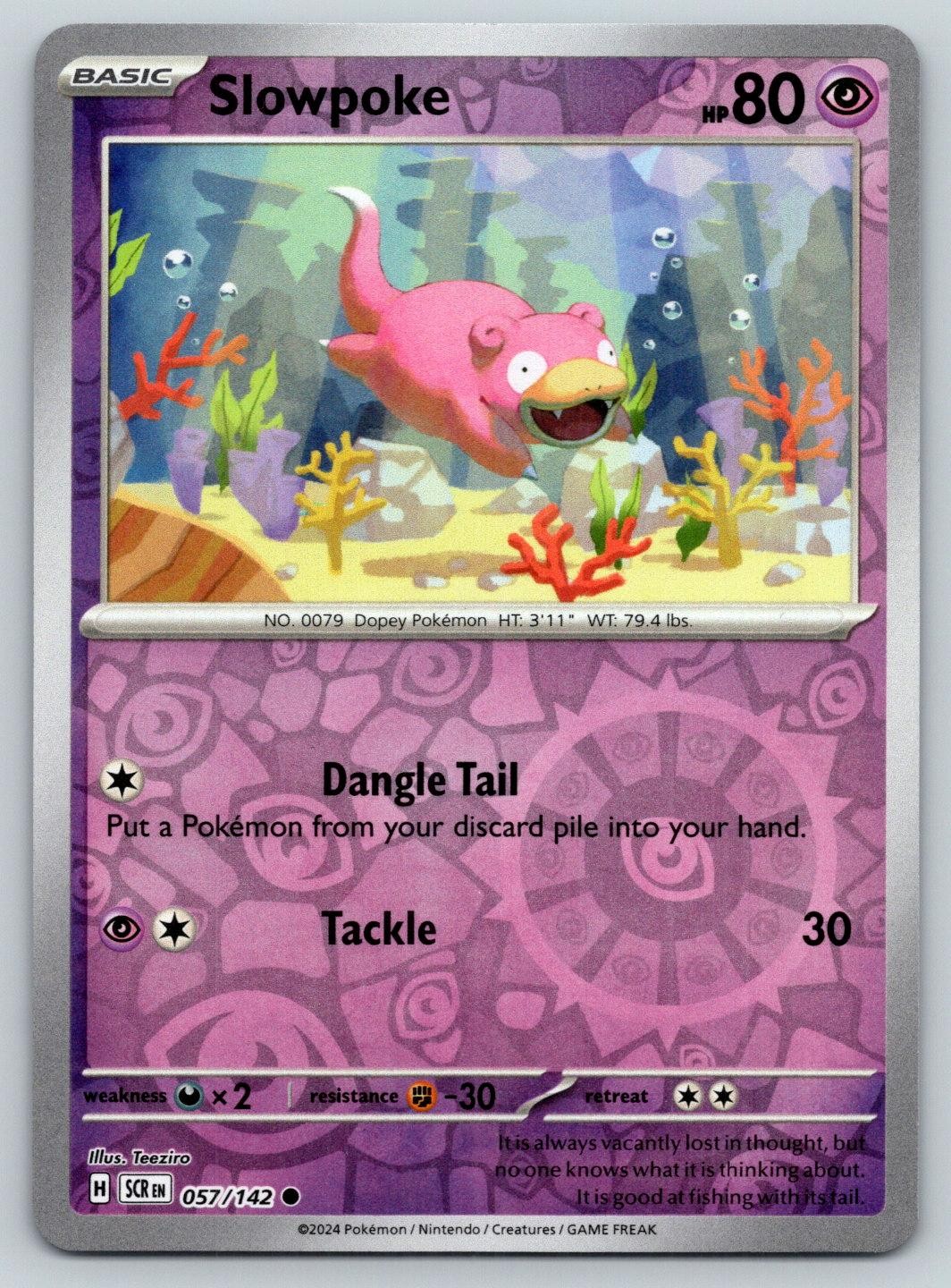 SLOWPOKE 57/142 C STELLAR CROWN POKEMON MP TEEZIRO