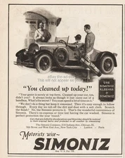 1924 Simoniz Company Chicago IL Motorists Wise Use Woman Driver Golf Car Wax Ad