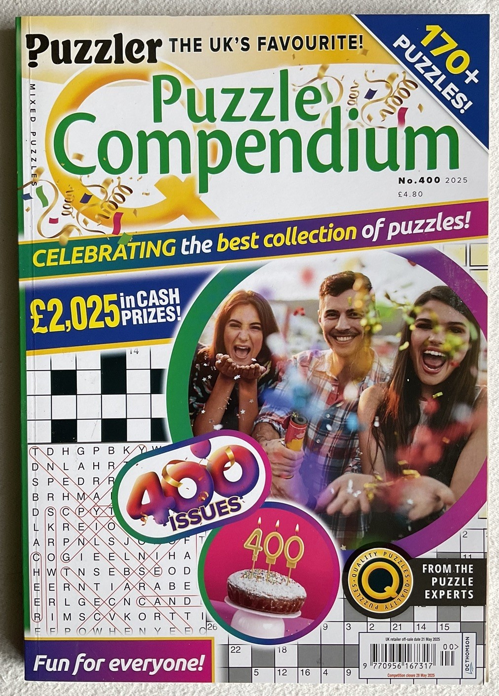 Puzzler “Puzzle Compendium” magazine May 2025 (no.400) **NEW**