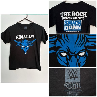 WWE Finally The Rock Has Come Back To Smack Down Shirt Youth Size L