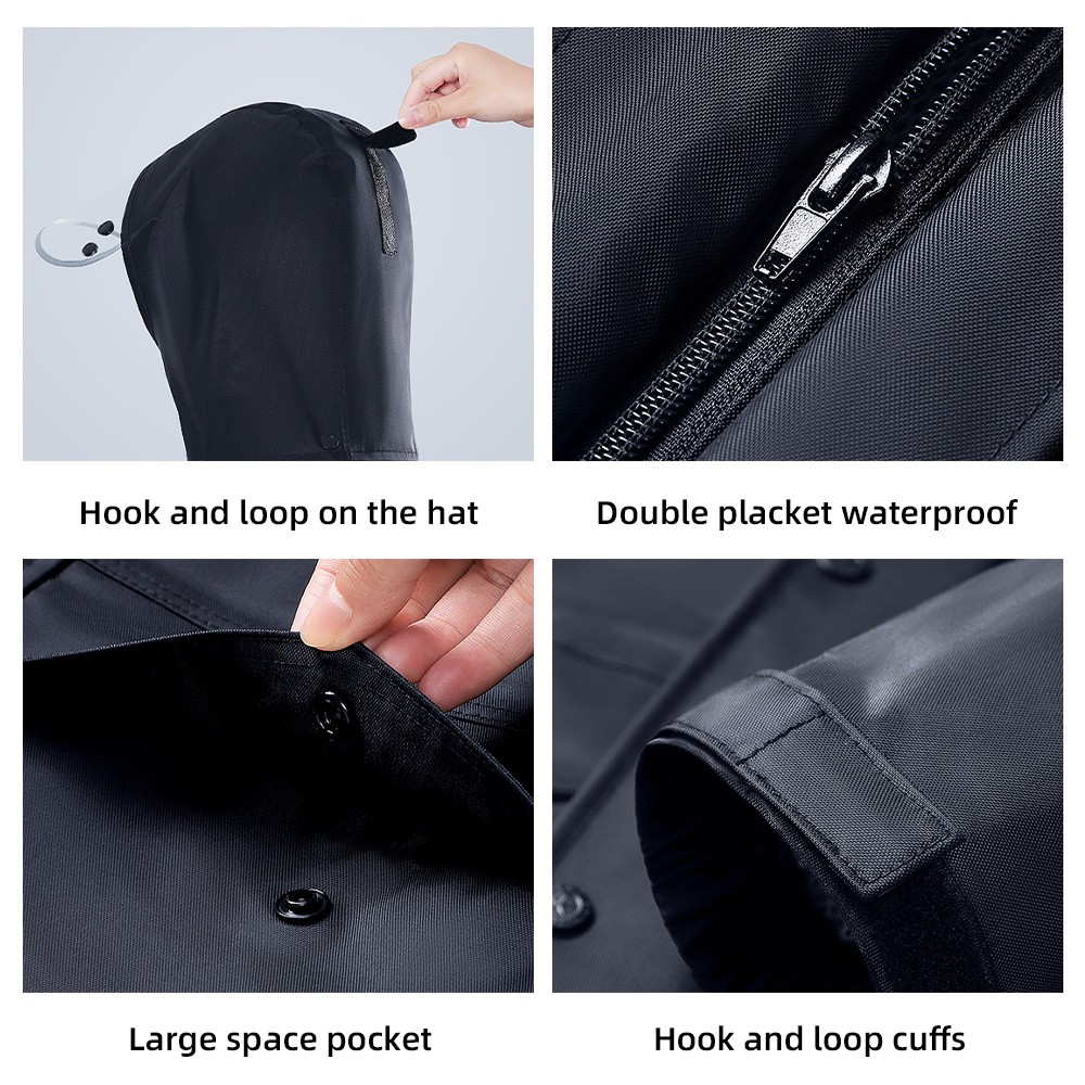 Windproof Reflective Waterproof Motorcycle Raincoat for Riding-image