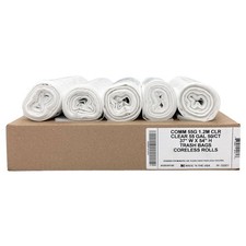 Ultrasac 55 Gal Clear Trash Bags, 1.5 MIL (EQ.) (50 Pack)