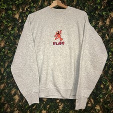 Vintage Elmo Cartoon Embroidered Sweatshirt 90s Size Large