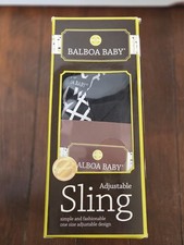 Balboa Baby Sling Carrier Black  White Trellis Pattern Baby Sling Carrier w/box
