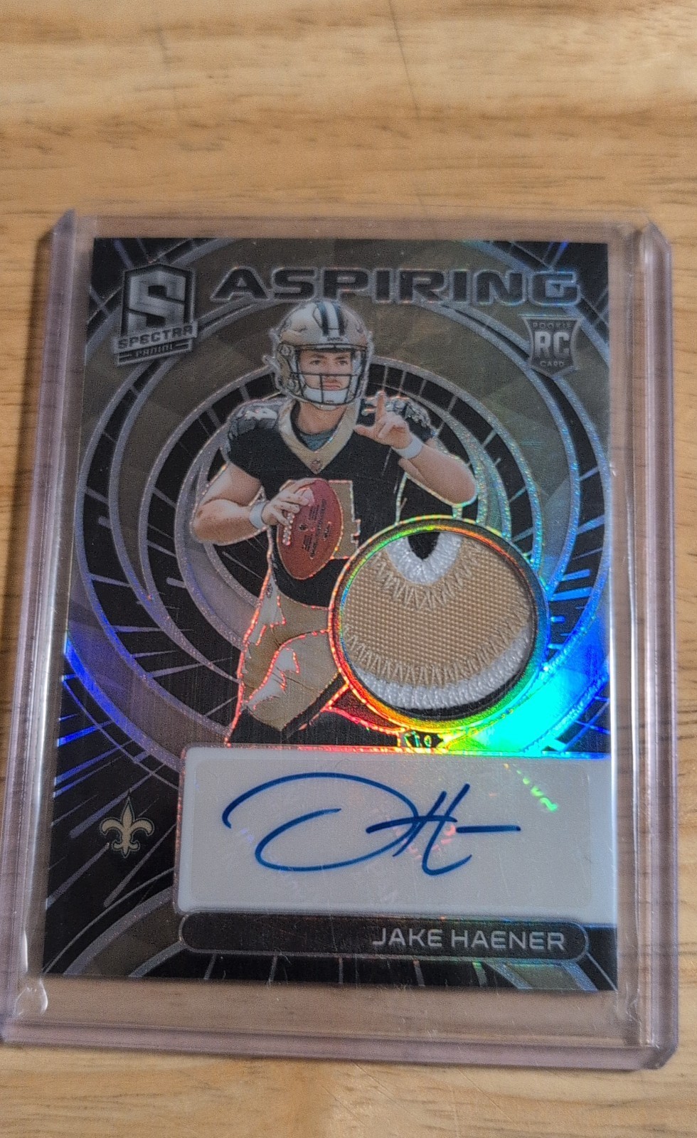 Jake Haener Panini Spectra Aspiring Patch Autographs #APAJHA Hyper