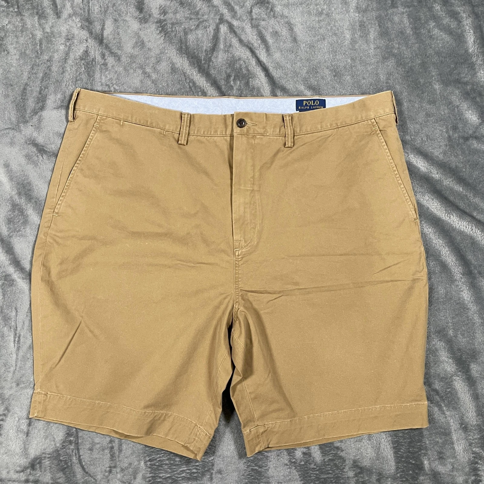 Polo Ralph Lauren Chino Shorts Mens 42 Beige Cotton Classic Fit 9in Casual