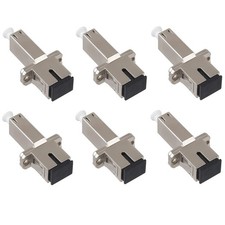 6 PCS SC Female to LC Female Fiber Optic Adapter Connector Hybrid Simplex