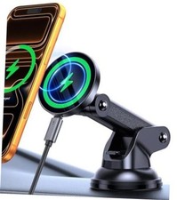 for Magsafe Car Mount Charger 15W Fast Charging Wireless Car Charger Black