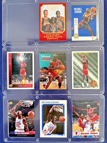 Michael Jordan (8) card lot Dream Team, Road to Gold, All Star Heroes etc.