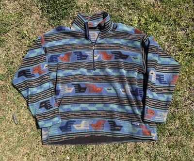 Vintage Patagonia RARE Thunderbird-Patterned Fleece Half-Zip
