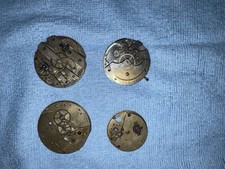 Lot Vintage Pocket Watch Movement Parts As Is...