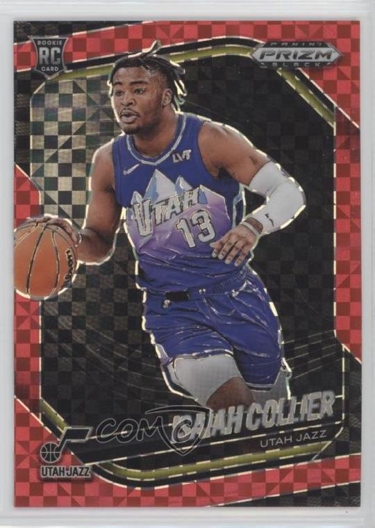 2024-25 Panini Prizm Black Red Power 74/75 Isaiah Collier #32 Rookie RC 1bz3