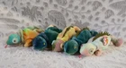 Ty Vintage Beanies Lot 1990s Rainbow And Iggy, 5 Versions Mint, Rainbow Iggy Pvc