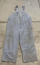 True Vintage 70  s Osh Kosh Hickory Pinstripe Men  s Workwear Overalls 44x29 Blue