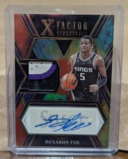 De'Aaron Fox  2022-23 Select X-Factor Patch Auto XFS-FOX SP 08/25 Game Worn