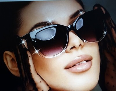 Damen Sonnenbrille Katzenaugen Cat Eye Farbverlauf lila UV400