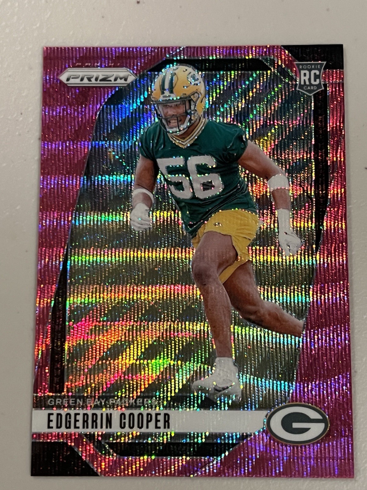2024 Panini Prizm - Rookies Edgerrin Cooper #331 Pink Wave Prizm (RC)