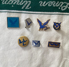 Enamel Bird Motif Pin Badge Job Lot, Club & Association UK & GB (7pcs)