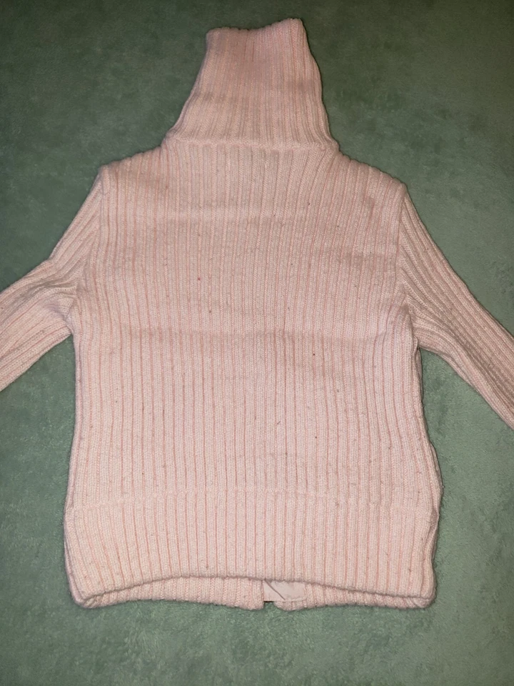 Jaqueta gola simulada verde para meninas 7/8 coração acolchoado algodão acrílico poli - Imagem 3 de 4