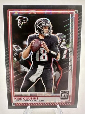 2025 Panini Donruss Optic Kirk Cousins Black Pandora Prizm 4/25 Falcons NFL QB
