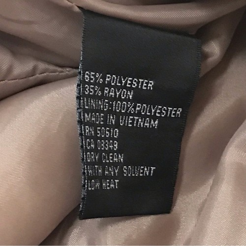 Kasper Tan 3 Button Blazer Polyester Rayon Blend Woven Fabric Size 4P - Picture 4 of 10