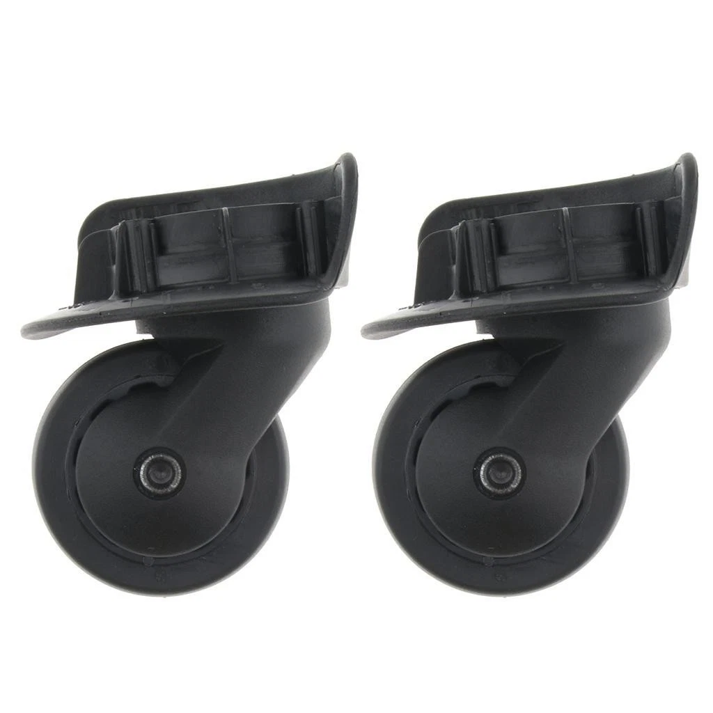 Lot De 2 Roulettes De Rechange Robustes 360° Pour Valise à Bagages