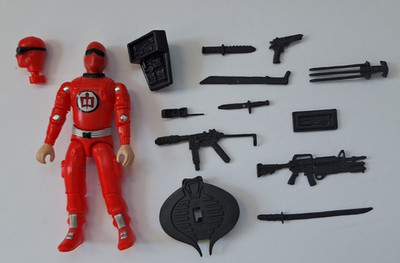 GI Joe Black Major Snake Eyes V1 Greatest American Hero Superhero Figure TV 3.75