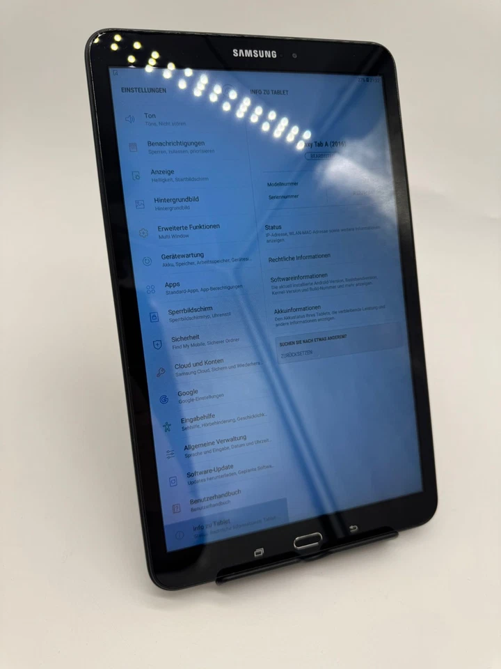 Samsung Galaxy Tab A6 SM-T580 16GB WLAN MicroSD Tablet gebraucht funktioniert - Bild 2 von 4