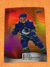 Nils Hoglander 2021-22 UD Allure #R-54 RAINBOW RED/ORANGE - Vancouver Canucks