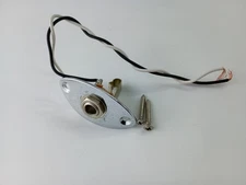 2000's Jackson Japan Output Jack Plate With Switchcraft Jack And Screws Chrome