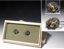 Menuki In Shakudo Edo Antico