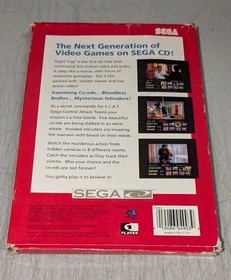 Night Trap Red Box US Version (Sega CD) COMPLETE! w/ Cardboard, Reg Card, Manual
