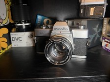 Minolta SRT-101 SLR Film Camera Silver w/ Rokkor 55mm f/1.7 Lens UNTESTED