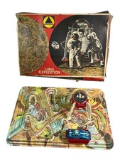 Vintage Technofix Luna Expedition Plastic & Tin Litho Space Toy w Original Box
