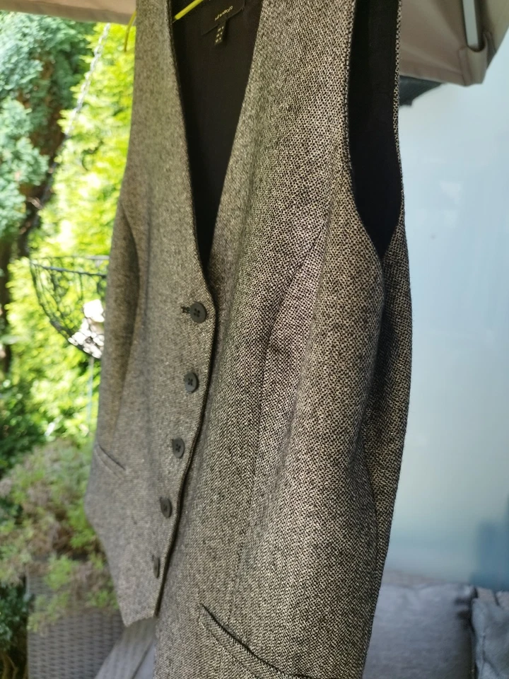 Massimo Dutti Weste,NEU Grau/Silber Gr. M, Eng Geschnitten - Bild 3 von 4