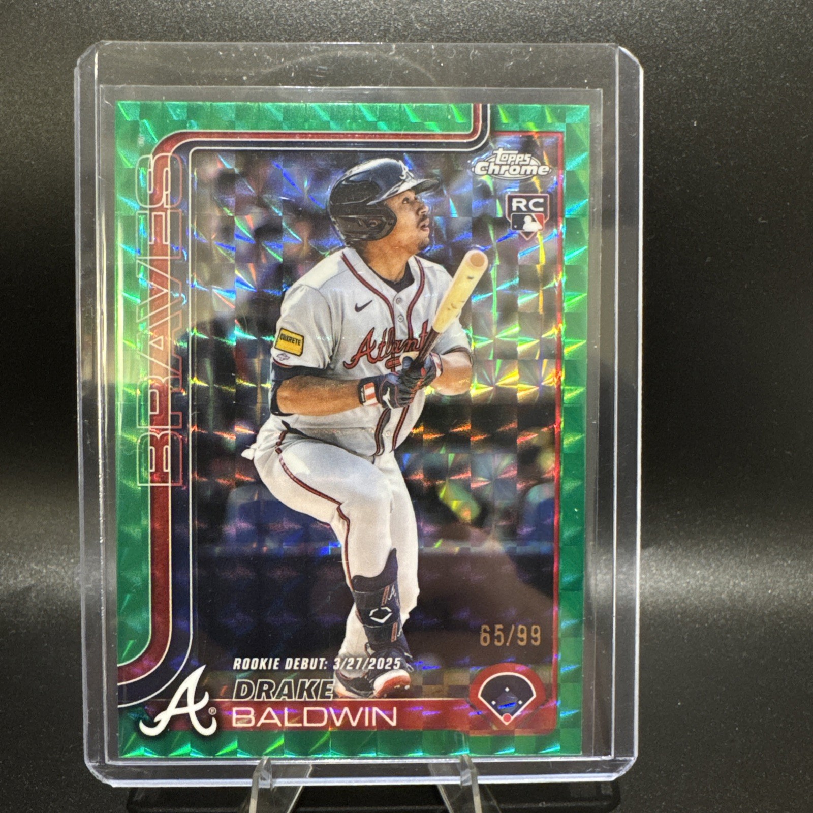 2025 Topps Chrome Update #USC88 Drake Baldwin Green Geometric /99 (RC)