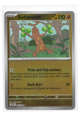 Sudowoodo 043/086 Reverse Holo Chaos Rising NM