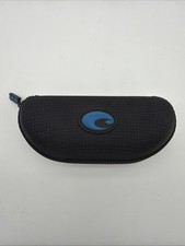 Costa Del Mar Sunglasses Case Black Hard Shell Zippered Protective Pouch Logo