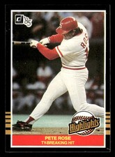 1985 Donruss Highlights #40 Pete Rose TY-BREAKING HIT [NM] [Base Set Card]