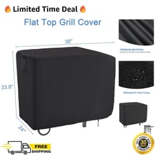 Flat Top Grill Cover Waterproof 38x24x33.8 Inches for Royal Gourmet Griddle
